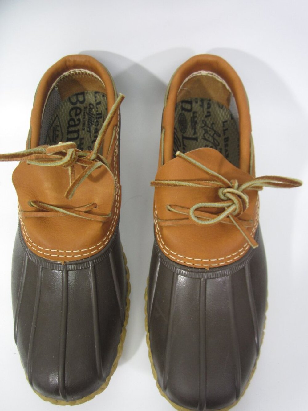 L.L. Bean Rubber Moccasin Moc Men's Size 9M Brown Made USA Maine Duck Shoes - Picture 6 of 12